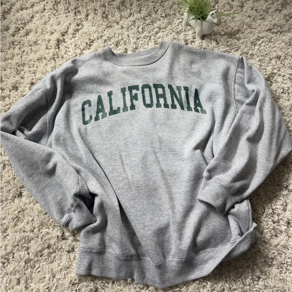 Grey Brandy Melville like Reflex California crewneck sweatshirt
